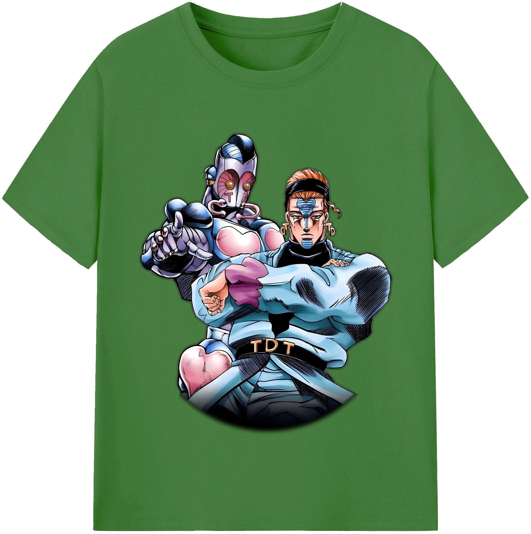（画像用） ジョジョの奇妙な冒険 ひがしかた じょうすけ JoJo's Bizarre Adventure Higashikata Josuke レディースカジュアルプリントTシャツ（綿100％）